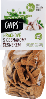 Hrachové čipsy s cesnakom HiQ - Food