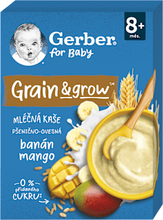 Mliečna kaša pšenično-ovsená banán a mango Gerber