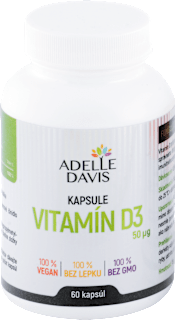 Kapsuly Vitamín D3 50 μg ADELLE DAVIS