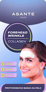 Protivrásková textilná maska na čelo Forehead Wrinkle Collagen ASANTE