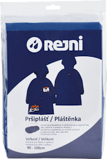 Pršiplášť pre deti - s výškou 90-100 cm, modrá, monster REJNI