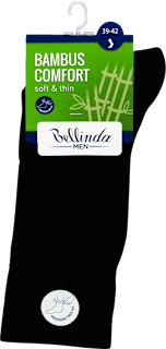 Férfi zokni, bambusz, fekete, 39-42 Bellinda