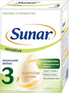 Mliečny nápoj pre malé deti sensitive 3 Sunar