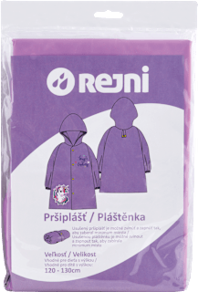 Pršiplášť pre deti - s výškou 120-130 cm, fialová, unicorn REJNI