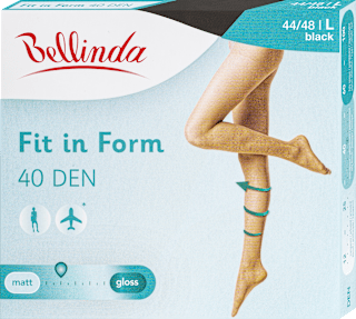Pančuchové nohavice Fit in Form, L 44/48, black Bellinda