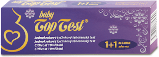 Jednokrokový tyčinkový tehotenský test baby Top
