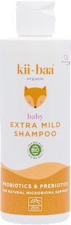 baby šampon s probiotiky a prebiotiky kii-baa organic