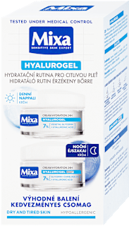 Denný a nočný pleťový krém Hyalurogel Mixa