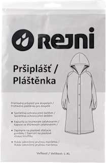 pláštěnka unisex, velikost L-XL, bílá REJNI