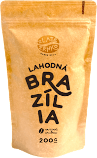 Pražená zrnková káva 100 % Arabica Brazília lahodná Zlaté Zrnko