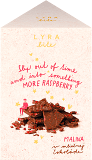 Čokoláda bite Malina v mliečnej čokoláde  LYRA