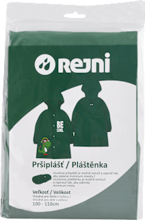 Pršiplášť pre deti - s výškou 110-110 cm, zelená, dino REJNI