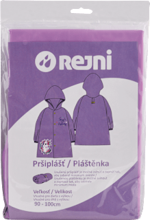 Pršiplášť pre deti - s výškou 90-100 cm, fialová, unicorn REJNI