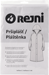 Priehľadný pršiplášť pre dospelých - veľ. S-M, biela REJNI