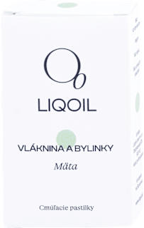 Cmúľacie kvádriky Vláknina a bylinky s príchuťou mäty LIQOIL