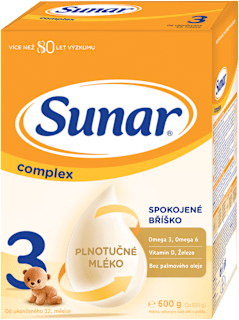 pokračovací mléčná kojenecká výživa 3 Complex 12m Sunar