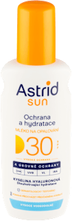 sun hydratační mléko na opalování ve spreji SPF30 Astrid