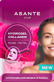 Hydrogélová pleťová maska Collagen Rose ASANTE
