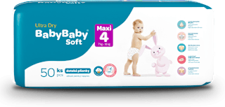 Plienky Ultra Dry - veľ. 4 Maxi (7 - 18 kg)  BabyBaby Soft