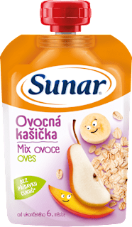 Ovocná kašička Mix ovoce a oves Sunar