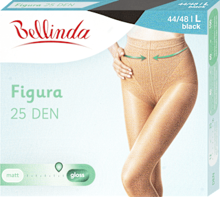 punčochové kalhoty Figura, velikost L, černá Bellinda