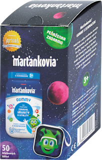 Cmúľacie tablety marťankovia s echinaceou + peňaženka Marťankovia