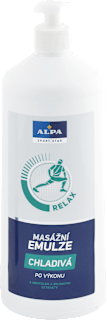 Chladivá masážna emulzia Relax Alpa
