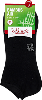 Női bokazokni, bambusz Air, fekete, 39-42 Bellinda