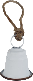 zvoneček k zavěšení bílý MOREX