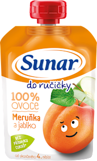 příkrm v sáčku Meruňka & jablko Sunar