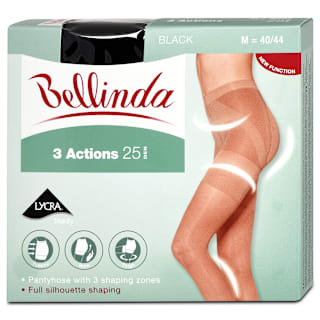 punčochové kalhoty 3 actions, velikost M, černá Bellinda