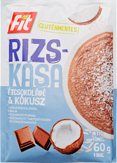 Gluténmentes rizskása, étcsokoládé-kókusz fit
