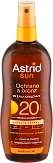 sun olej na opalování ve spreji SPF20 Astrid