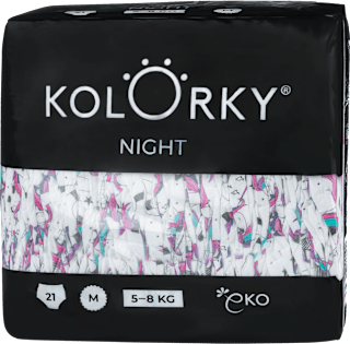Plienky Night veľkosť M (5 - 8 kg) - jednorožec Kolorky