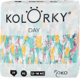 Plienky Day veľkosť XL (12 - 16 kg) - štetce Kolorky