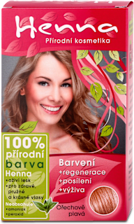 barva na vlasy ořechově plavá Henna