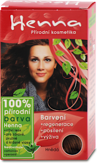 Prírodná farba na vlasy hnedá Henna