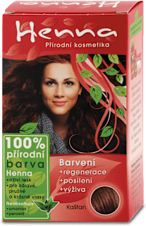 Prírodná farba na vlasy - gaštan Henna