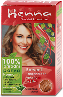 Prírodná farba na vlasy orechovo plavá Henna