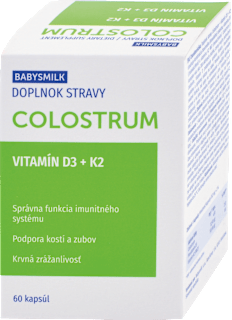 Kapsuly Colostrum Vitamín D3 + K2 BABYSMILK