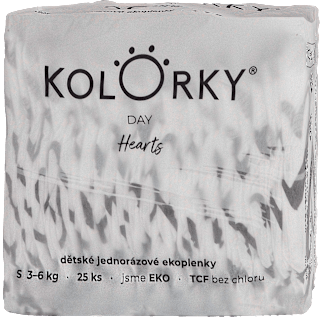 pleny DAY, velikost S, motiv Srdce KOLORKY