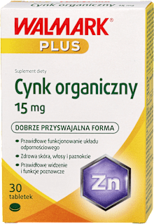 Cynk organiczny 15 mg, tabletki Walmark
