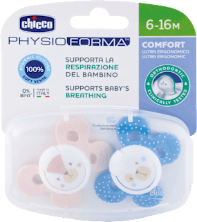 Silikónový cumlík Physio Forma Comfort 6-16 m - chlapec Chicco