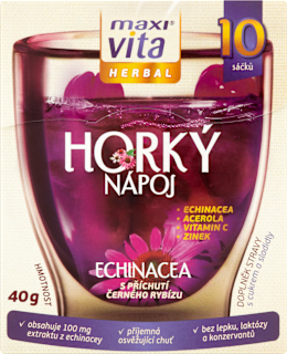 horký nápoj Echinacea s příchutí černého rybízu  maxi vita