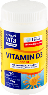 vitamin D3, příchuť citron maxi vita