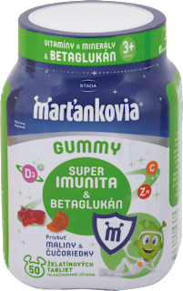 Vitamíny Marťankovia Gummy Super Imunita & Betaglukán Marťankovia