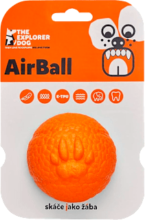 Hračka pre psy AirBall loptička - oranžová THE EXPLORER DOG