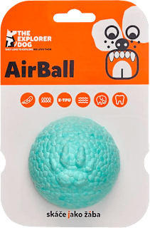 Hračka pre psy AirBall loptička - tyrkysová THE EXPLORER DOG