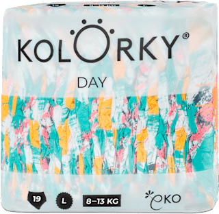 Plienky Day veľkosť L (8 - 13 kg) - štetce OS Kolorky