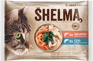 kapsičky pro kočky 2 druhy ryb bez obilovin, 4x85g Shelma